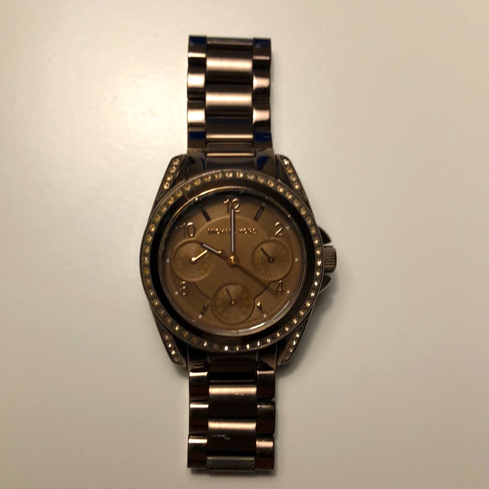 Michael Kors bronzed jewel watch